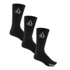 Volcom Full Stone Sock 3 Pack Black