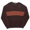 Pass Port Organic Cotton Stripe Knit Sweater Choc/ Orange