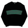 Pass Port Organic Cotton Stripe Knit Sweater Black/ Green